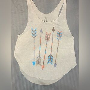 Womens Bear Dance Racer back Tank Top With Arrows Sz Small